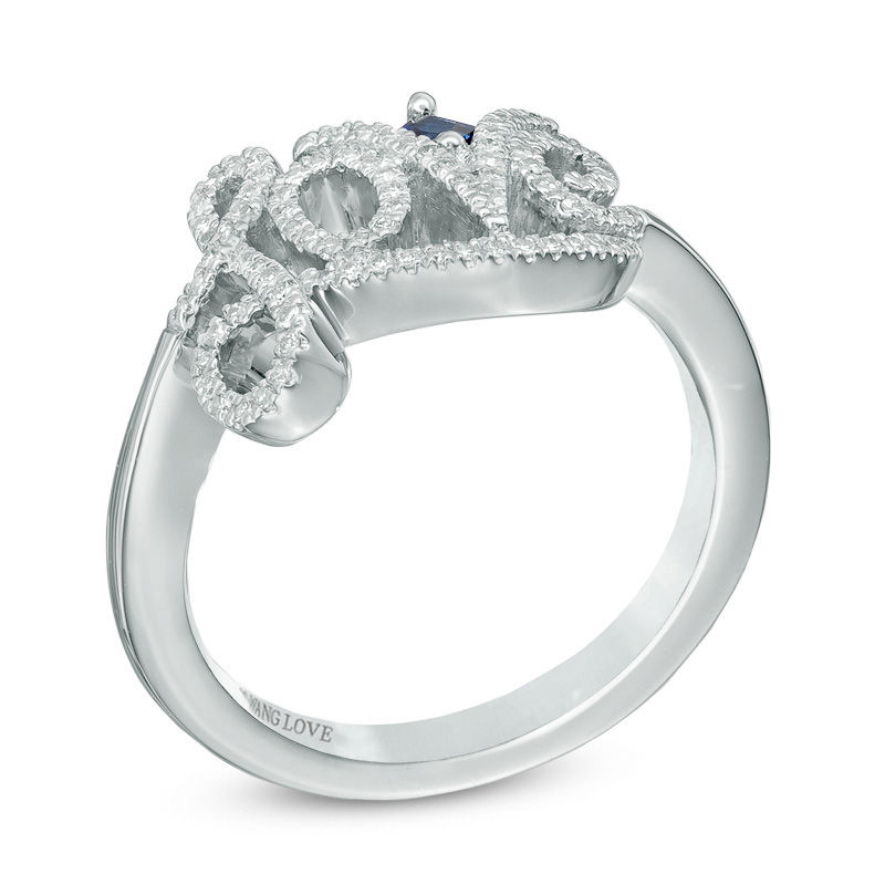 Vera Wang Love Collection 0.18 CT. T.W. Diamond "Love" Ring Sterling Silver