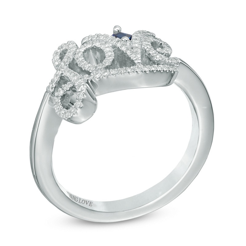 Vera Wang Love Collection 0.18 CT. T.W. Diamond "Love" Ring in Sterling Silver