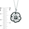 Thumbnail Image 2 of Vera Wang Love Collection 0.45 CT. T.W. Enhanced Black and White Diamond Rose Pendant in Sterling Silver