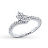 Thumbnail Image 2 of Ever Us™ 1.00 CT. T.W. Two-Stone Diamond Ring in 14K White Gold