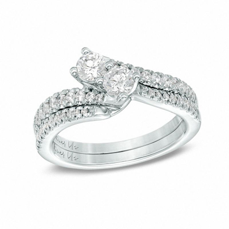 Ever Us™ 1.00 CT. T.W. Two-Stone Diamond Ring in 14K White Gold