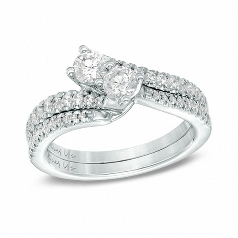 Ever Us™ 1.50 CT. T.W. Two-Stone Diamond Ring 14K White Gold