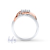 Thumbnail Image 2 of Ever Us™ 0.50 CT. T.W. Two-Stone Diamond Swirl Anniversary Band in 14K Two-Tone Gold
