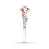 Thumbnail Image 3 of Ever Us™ 0.50 CT. T.W. Two-Stone Diamond Swirl Anniversary Band in 14K Two-Tone Gold