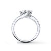 Thumbnail Image 2 of Ever Us™ 0.50 CT. T.W. Two-Stone Diamond Bypass Ring in 14K White Gold