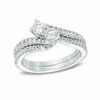 Thumbnail Image 4 of Ever Us™ 0.50 CT. T.W. Two-Stone Diamond Bypass Ring in 14K White Gold