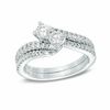 Thumbnail Image 3 of Ever Us™ 0.75 CT. T.W. Two-Stone Diamond Bypass Ring in 14K White Gold