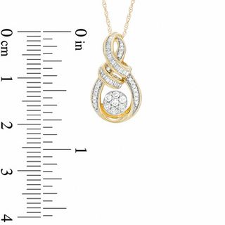 0.25 CT. T. W. Diamond Composite Infinity Pendant in 10K Gold