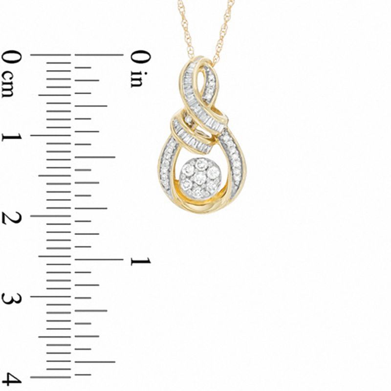 Main Image 2 of 0.25 CT. T. W. Diamond Composite Infinity Pendant in 10K Gold