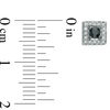 0.33 CT. T.W. Enhanced Black and White Diamond Square Stud Earrings in Sterling Silver