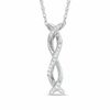 Thumbnail Image 0 of Diamond Accent Infinity Ribbon Pendant in Sterling Silver
