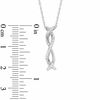 Thumbnail Image 2 of Diamond Accent Infinity Ribbon Pendant in Sterling Silver