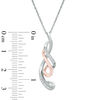 Thumbnail Image 1 of 0.10 CT. T.W. Diamond Looping Ribbon Pendant in 10K Two-Tone Gold