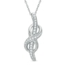 Thumbnail Image 0 of 0.16 CT. T.W. Diamond Infinity Pendant in Sterling Silver