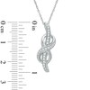 Thumbnail Image 1 of 0.16 CT. T.W. Diamond Infinity Pendant in Sterling Silver