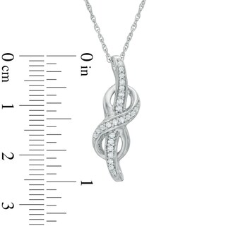 0.16 CT. T.W. Diamond Infinity Pendant in Sterling Silver
