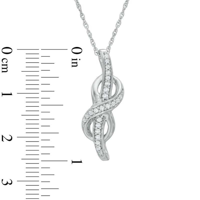 0.16 CT. T.W. Diamond Infinity Pendant in Sterling Silver