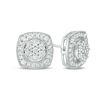 Thumbnail Image 1 of 0.50 CT. T.W. Composite Diamond Cushion Frame Vintage-Style Stud Earrings in 10K White Gold