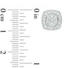 Thumbnail Image 2 of 0.50 CT. T.W. Composite Diamond Cushion Frame Vintage-Style Stud Earrings in 10K White Gold