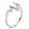 Thumbnail Image 1 of 0.15 CT. T. W. Diamond Heartbeat Ring in Sterling Silver