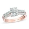 Thumbnail Image 1 of 0.33 CT. T.W. Diamond Frame Bridal Set in 10K Rose Gold