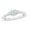 Thumbnail Image 1 of 0.23 CT. T.W. Diamond Three Stone Engagement Ring in 10K White Gold