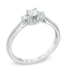 Thumbnail Image 2 of 0.23 CT. T.W. Diamond Three Stone Engagement Ring in 10K White Gold