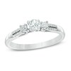 Thumbnail Image 1 of 0.36 CT. T.W. Diamond Three Stone Split Shank Engagement Ring in 10K White Gold