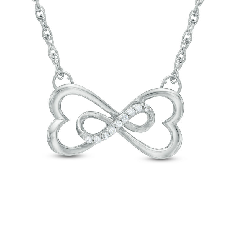 Extra Large Sideways Double Infinity Symbol Charm and Chain in 14K Yel –  Sziro Jewelry