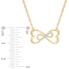 Thumbnail Image 1 of Diamond Accent Sideways Heart-Shaped Infinity Necklace in 10K Gold