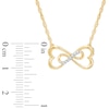 Thumbnail Image 2 of Diamond Accent Sideways Heart-Shaped Infinity Necklace in 10K Gold