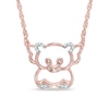 Thumbnail Image 0 of Diamond Accent Pig with Wings Necklace in 10K Rose Gold