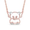 Thumbnail Image 0 of Diamond Accent Pig with Wings Necklace in 10K Rose Gold