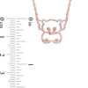 Thumbnail Image 1 of Diamond Accent Pig with Wings Necklace in 10K Rose Gold