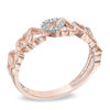 Thumbnail Image 1 of Diamond Accent Alternating Hearts Ring in 10K Rose Gold