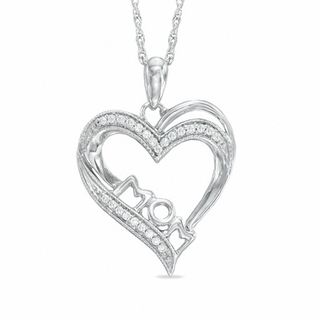 Diamond Accent Double Heart Pendant in Sterling Silver | Peoples