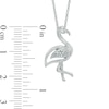 Thumbnail Image 1 of Diamond Accent Flamingo Pendant in Sterling Silver