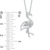 Thumbnail Image 2 of Diamond Accent Flamingo Pendant in Sterling Silver