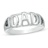 Thumbnail Image 1 of Black Diamond Accent "DAD" Ring in 10K White Gold