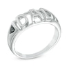 Thumbnail Image 1 of Men's Black Diamond Accent "DAD" Ring in 10K White Gold