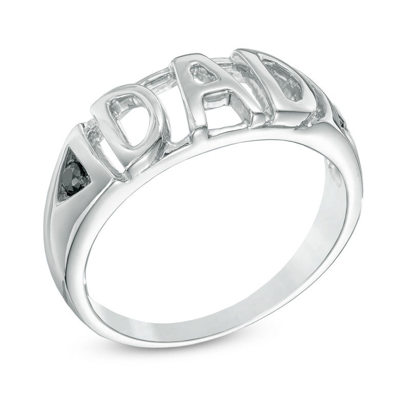 Diamond Accent "DAD" ring 10K White Gold