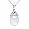 Thumbnail Image 0 of 9.5 - 10.0mm Cultured Freshwater Pearl Necklace in 10K White Gold - 17"