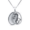 Thumbnail Image 1 of Open Hearts Waves by Jane Seymour™ 0.06 CT. T.W. Diamond Waves Pendant in Sterling Silver