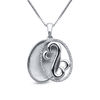 Thumbnail Image 2 of Open Hearts Waves by Jane Seymour™ 0.06 CT. T.W. Diamond Waves Pendant in Sterling Silver