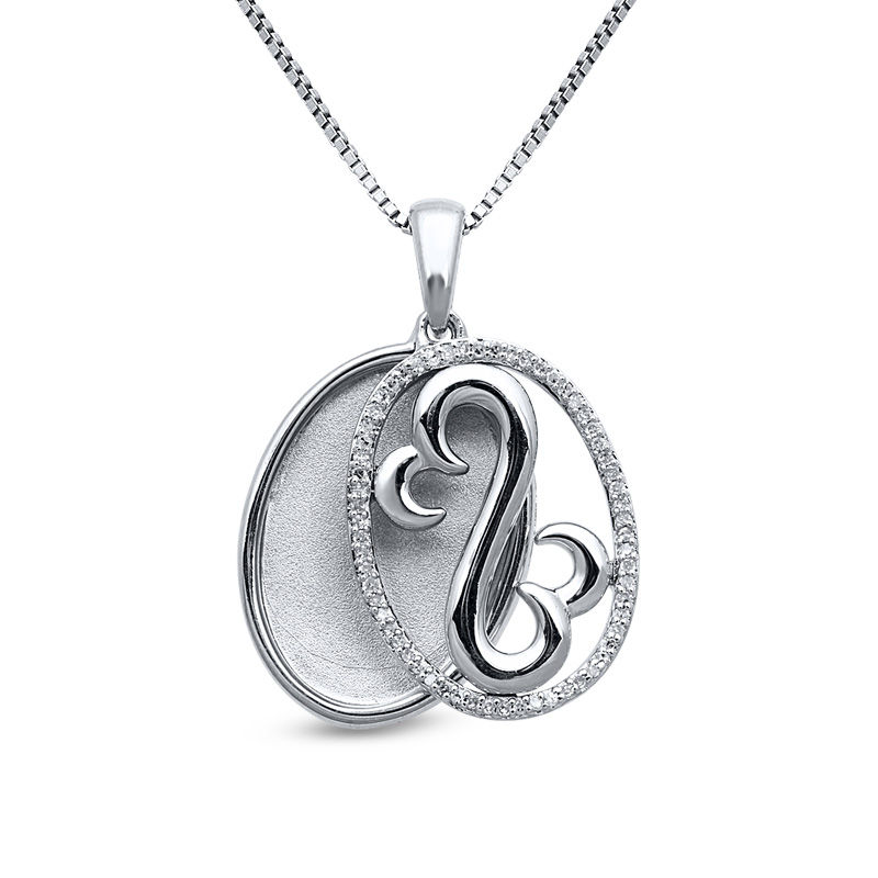 Open Hearts Waves by Jane Seymour™ 0.06 CT. T.W. Diamond Waves Pendant in Sterling Silver