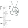 Thumbnail Image 2 of Open Hearts by Jane Seymour™ 0.15 CT. T.W. Diamond Tilted Heart Pendant in Sterling Silver