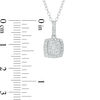 0.25 CT. T.W. Multi-Diamond Square Frame Pendant in 10K White Gold