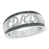 Thumbnail Image 1 of Men's 0.09 CT. T.W. Black Diamond "DAD" Ring in Sterling Silver