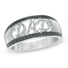 Thumbnail Image 0 of Men's 0.09 CT. T.W. Black Diamond "DAD" Ring in Sterling Silver