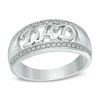 Thumbnail Image 0 of Men's 0.09 CT. T.W. Diamond "DAD" Ring in Sterling Silver